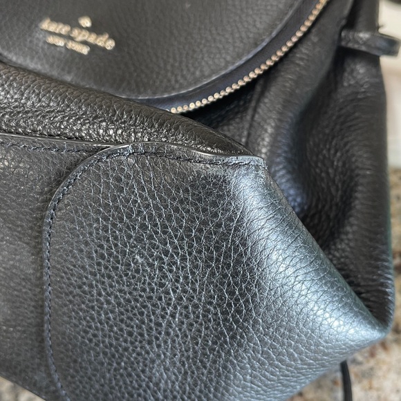 Kate Spade Leila Medium Flap Backpack, Black Leather